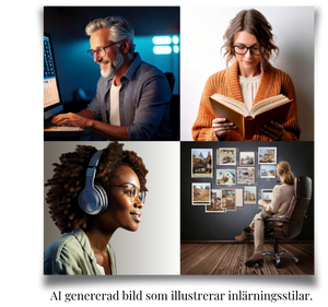 AI genererad bild som illustrerar inlrningsstilar 